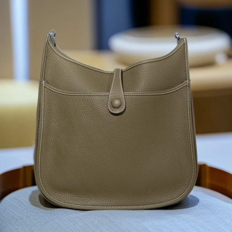 私人定制（伊芙琳大号）女包单肩包斜挎包简约时尚休闲轻奢真皮女包