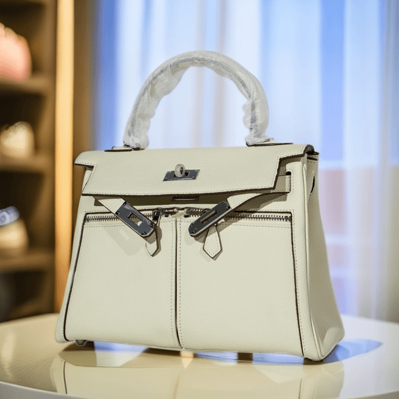 秀姐定制 新款【KL-25双小袋】女包牛皮手提包斜挎包时尚百搭单肩包