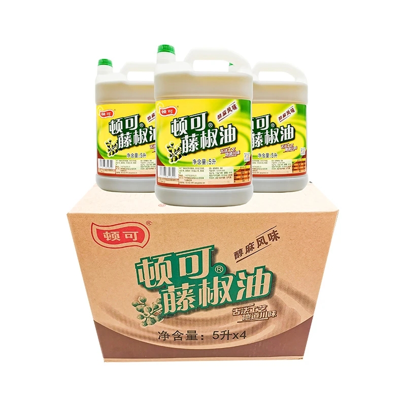 顿可藤椒油5L四川洪雅藤椒餐饮大桶麻椒油麻特麻花椒油商用