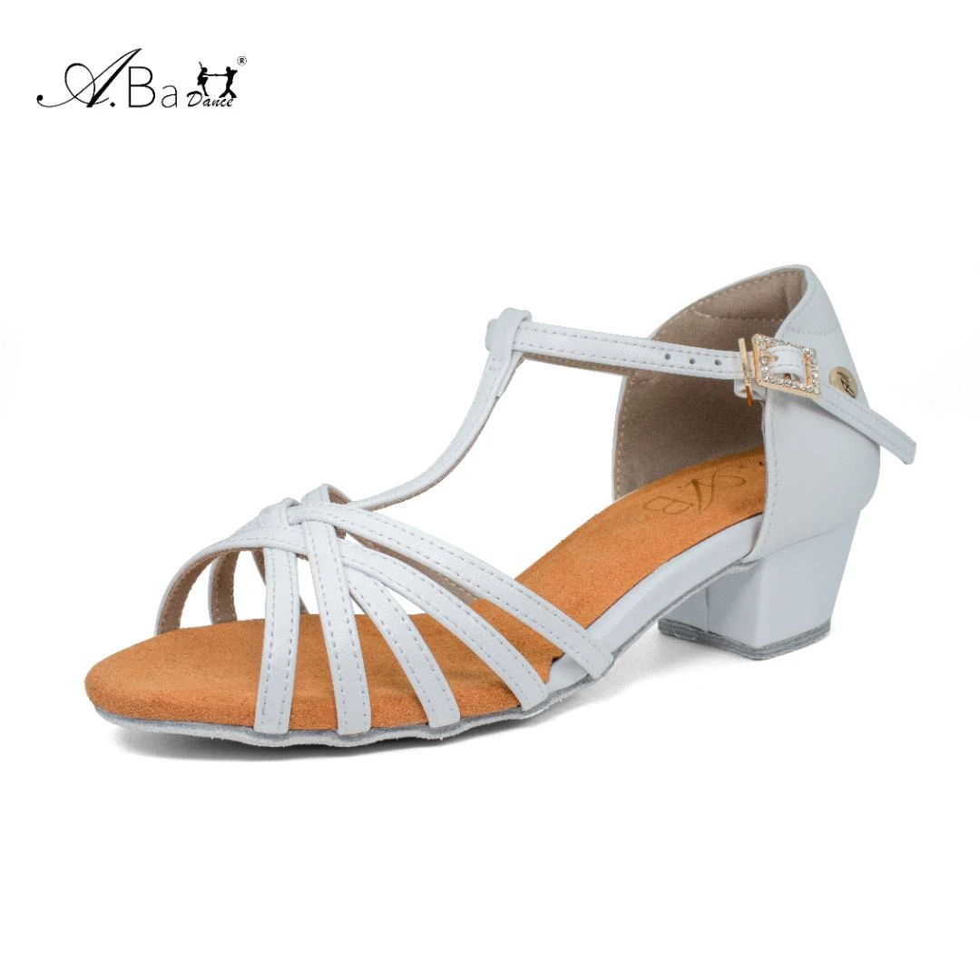 A霸精品专业儿童拉丁舞鞋软底考级练功女童初学者跳舞鞋幼儿恰恰