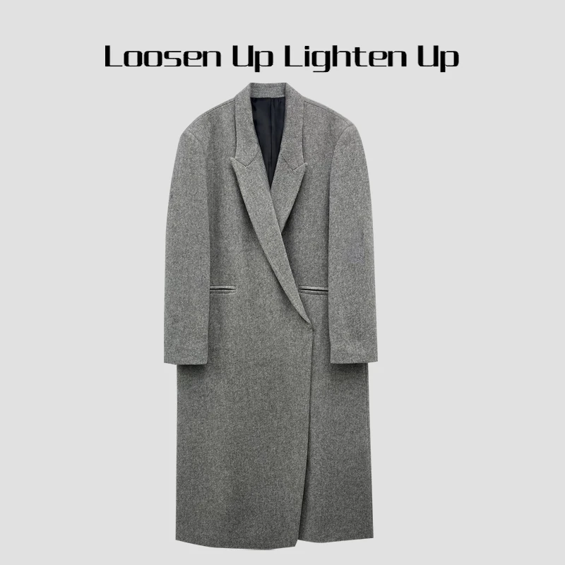 Loosen Up【静奢初剪澳毛系列】重磅超细羊毛呢廓形大衣/马甲/半裙