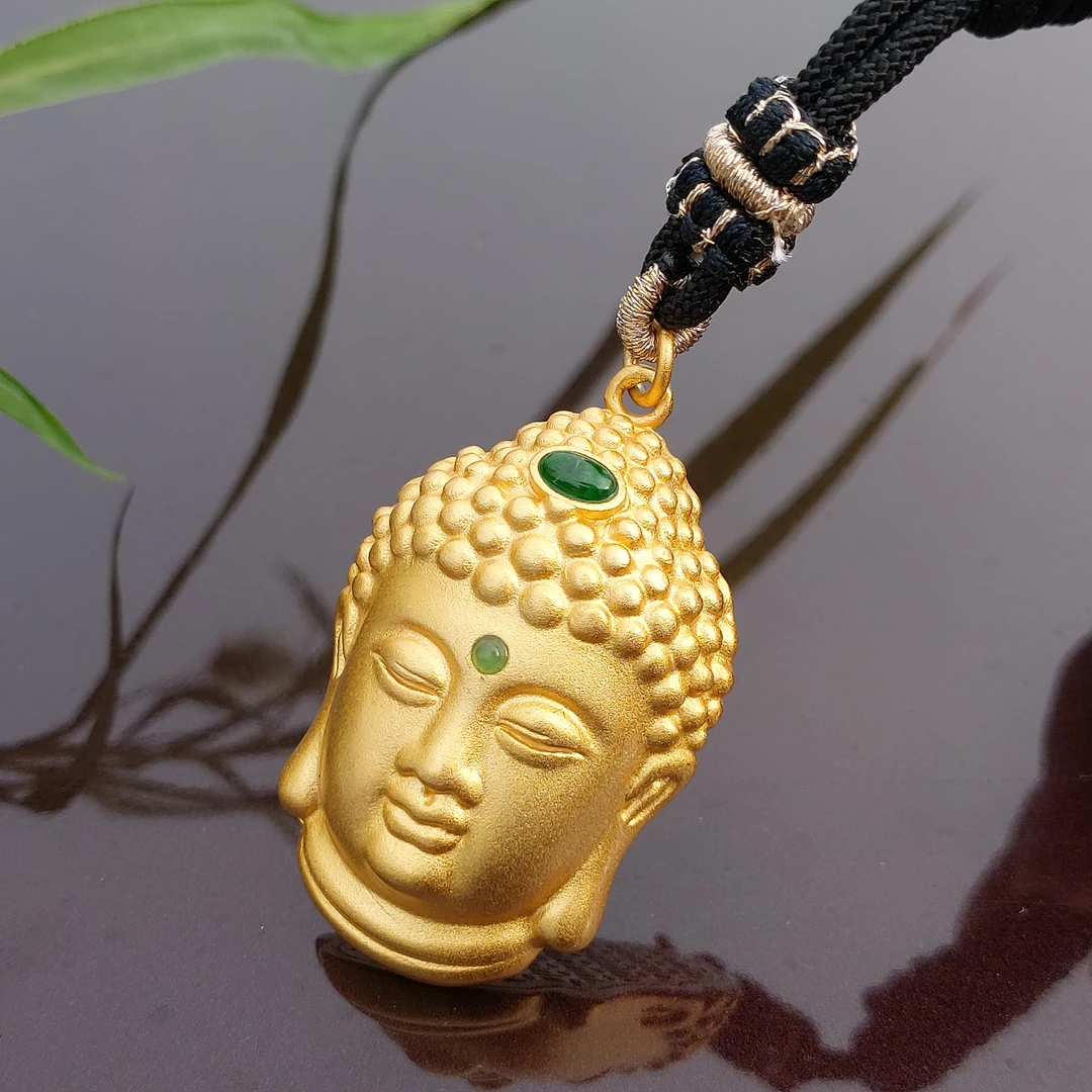 （峰哥推荐）-22大气佛头吊坠男女款（基地质检+证书+礼盒）