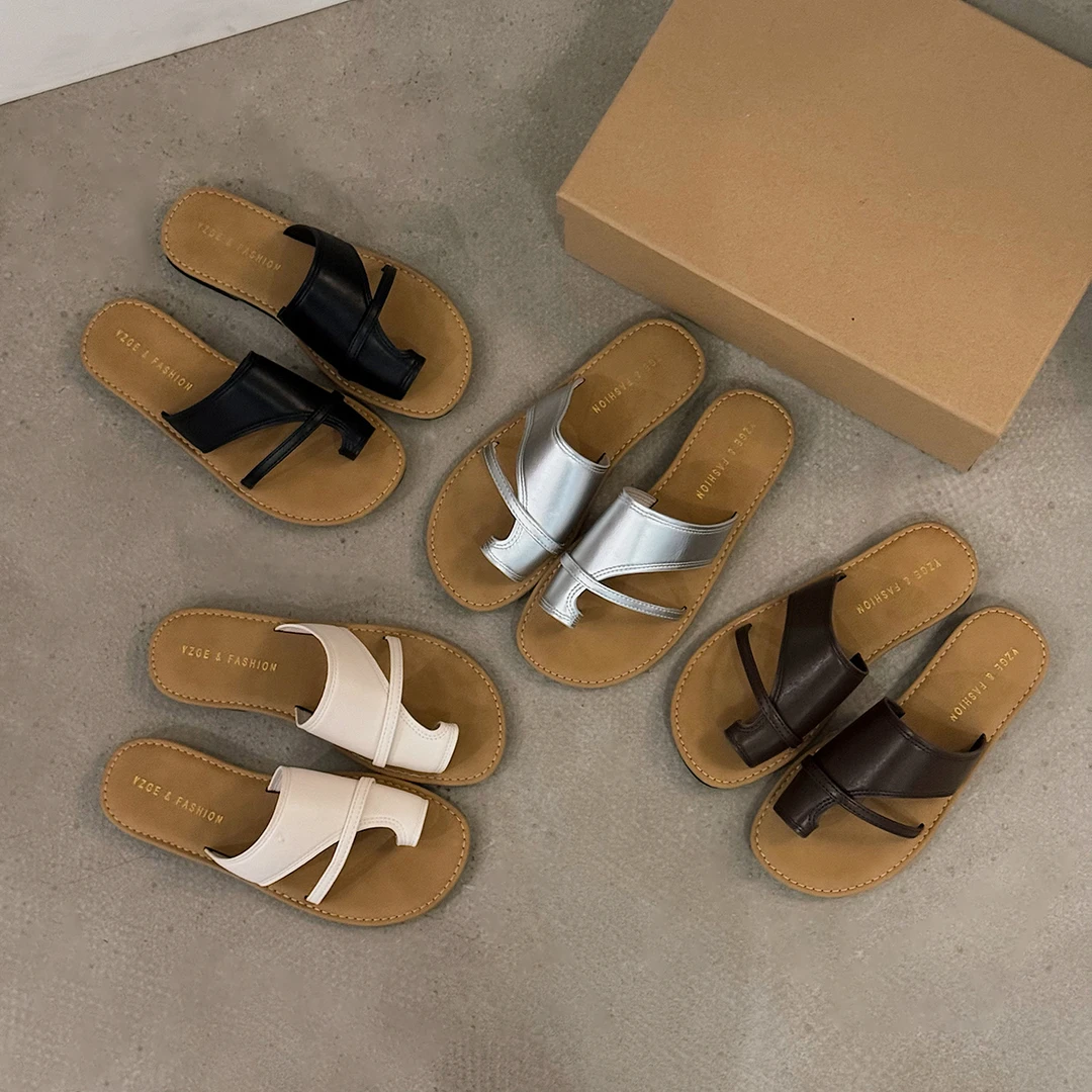 【好物分享】小众韩版套趾拖鞋女夏季2024新款平底沙滩凉拖女B23-8