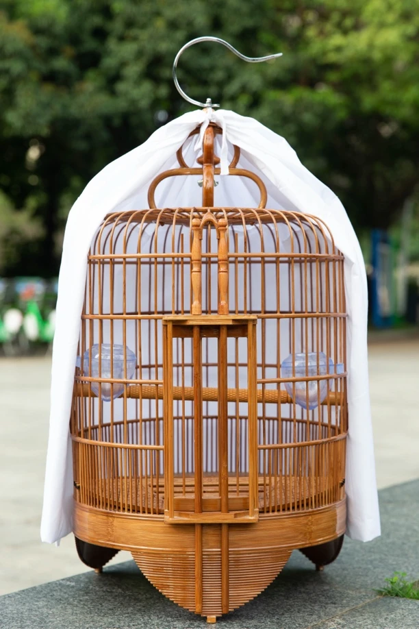 30/33/36cm画眉鸟笼竹制广笼广西底全套配件川贵阳广东清远