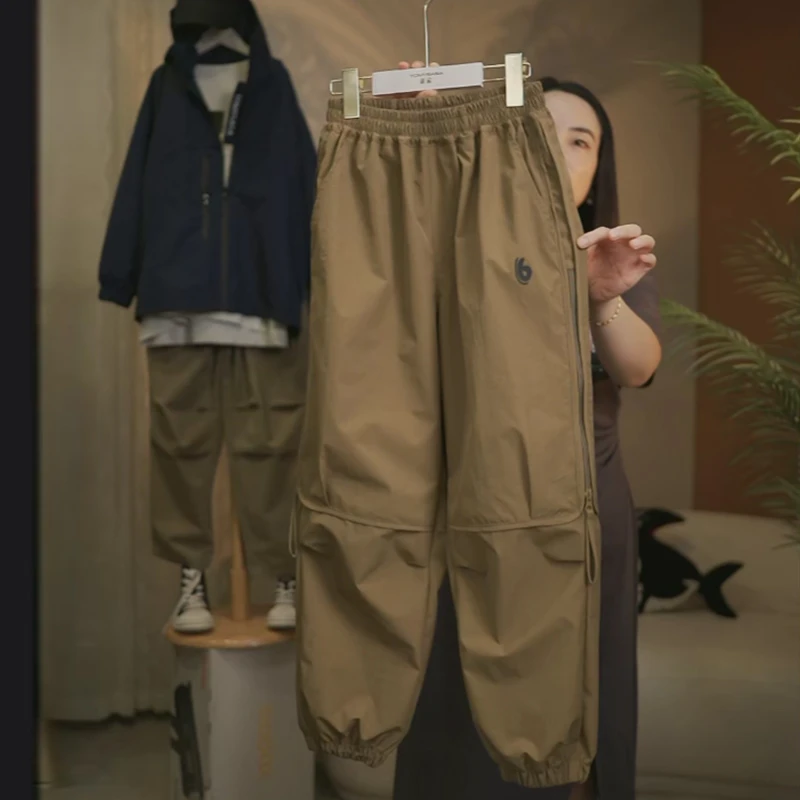 男童裤子春装8-16岁中大童男孩工装裤春秋款儿童宽松春季24QK7061