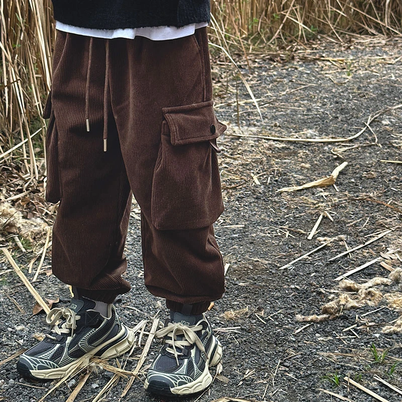 【童装品牌断码清仓直播】男童灯芯绒裤子秋季中大童男孩23QK7057