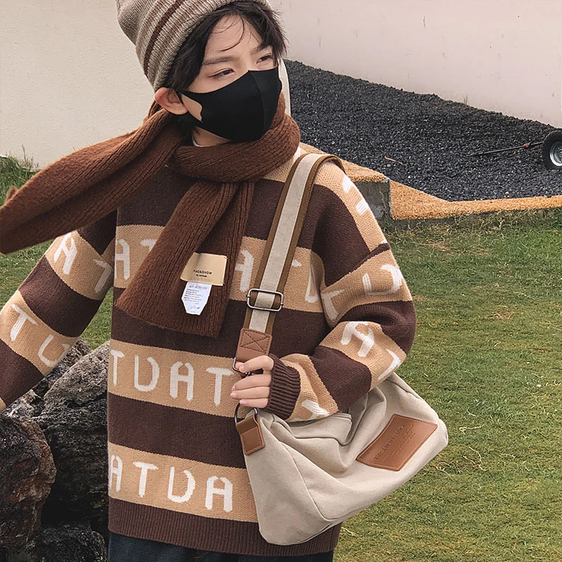 【新客体验】男童毛衣2024新款6-12岁针织衫韩版儿童毛衫冬23DM9562