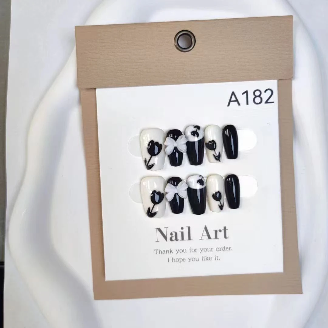 A182手工定制穿戴甲可爱卡通动漫可拆卸假指甲贴