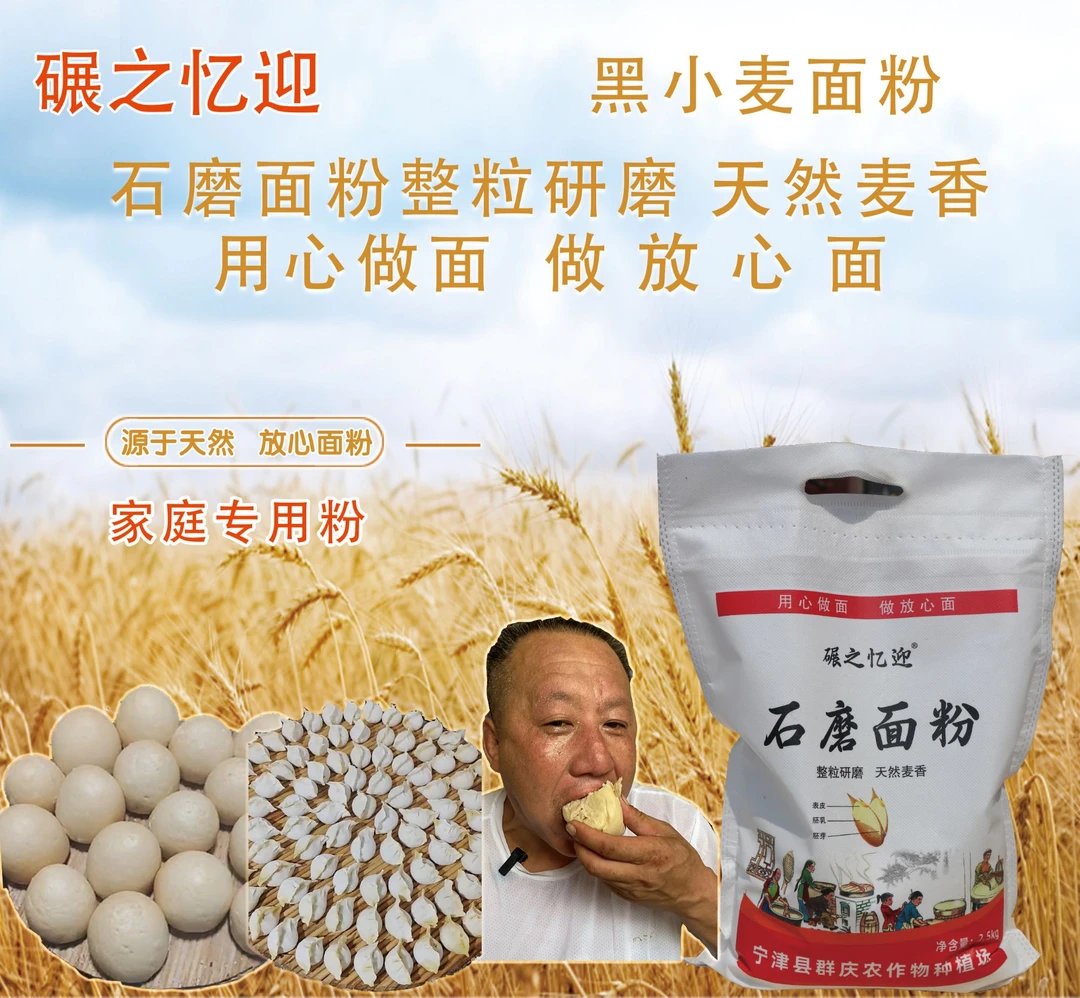 面粉/石磨面粉/黑小麦低速研磨/营养