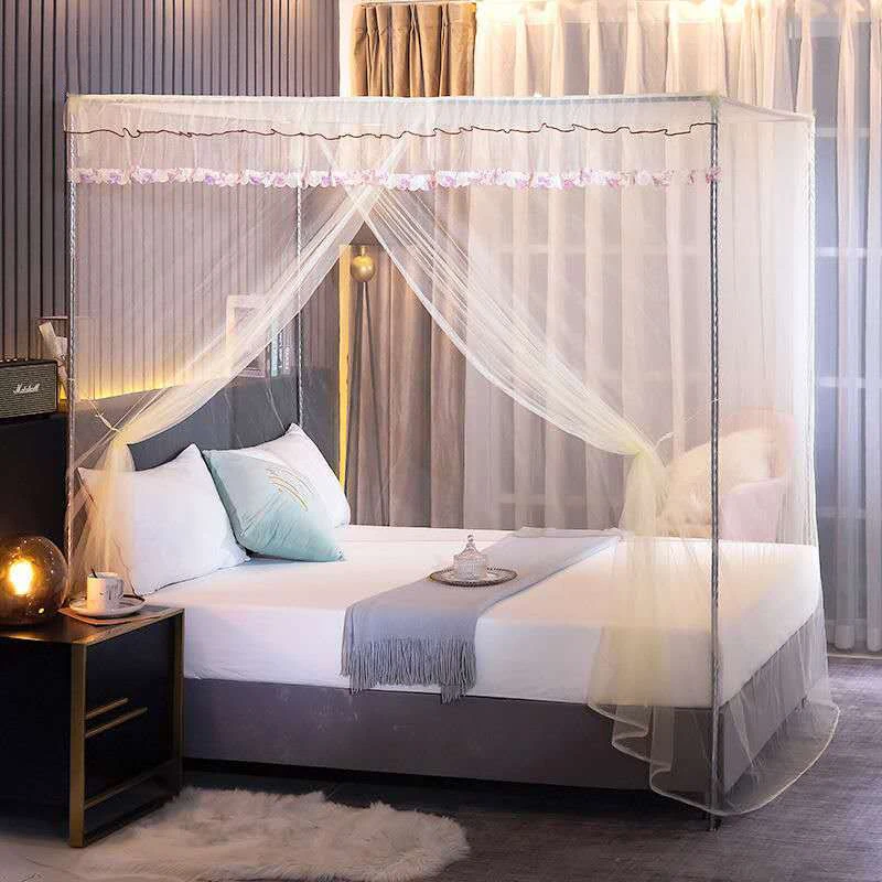 蚊帐单门人新款家用宿舍网红1.5宽2米长1m1.8米x2米双人大床蚊帐