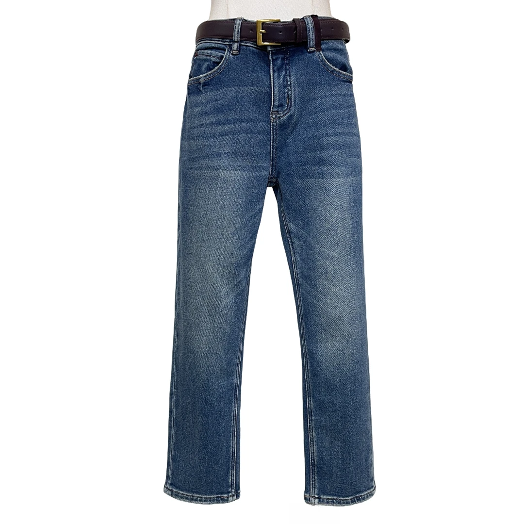 MONICA 净版直筒加厚牛仔裤