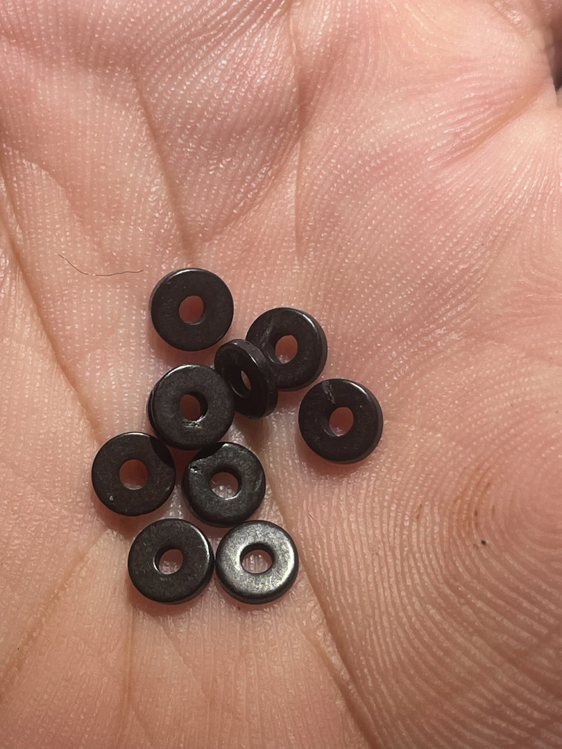 《1mm厚》5*1椰壳【黑】隔片配饰隔珠黑色20片一份配珠念珠孔约1.2mm