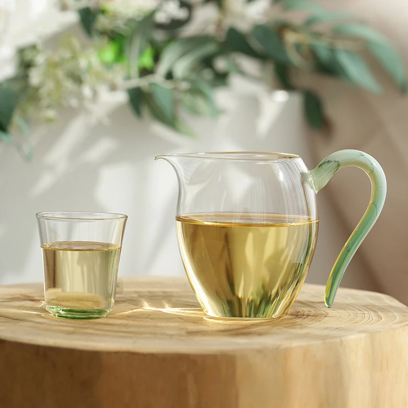 高档日式公杯手工家用道杯高硼硅玻璃茶海分茶器匀杯过滤分茶器