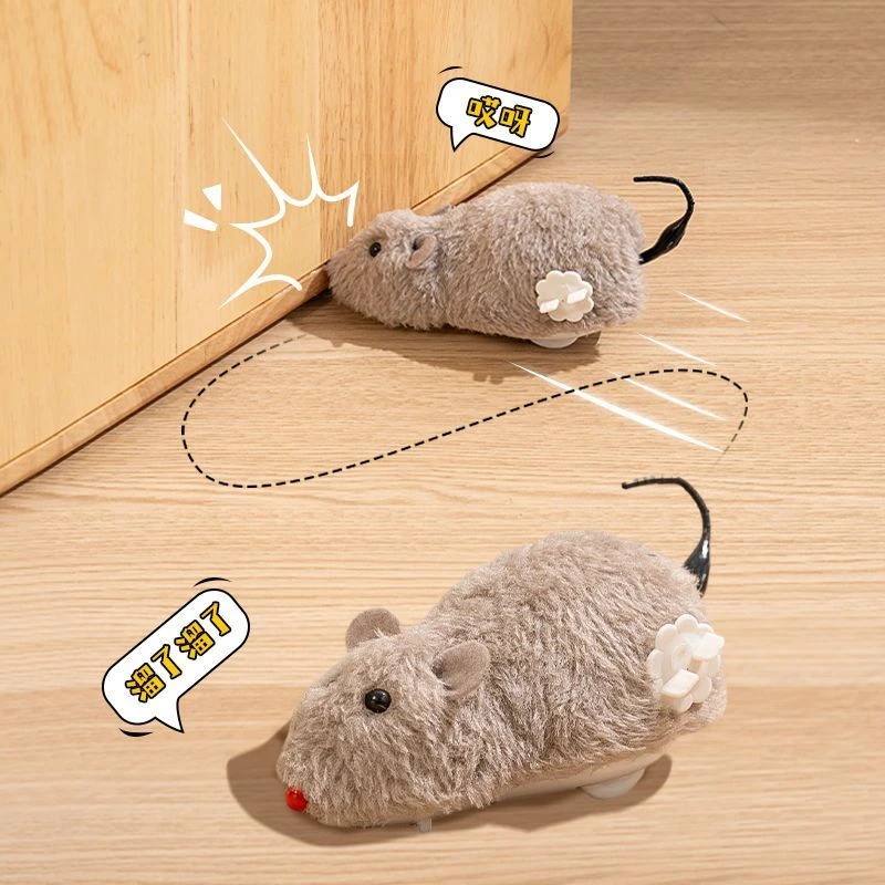 猫咪玩具发条小老鼠自嗨解闷斗逗猫棒仿真猫用品大全消耗体力神器