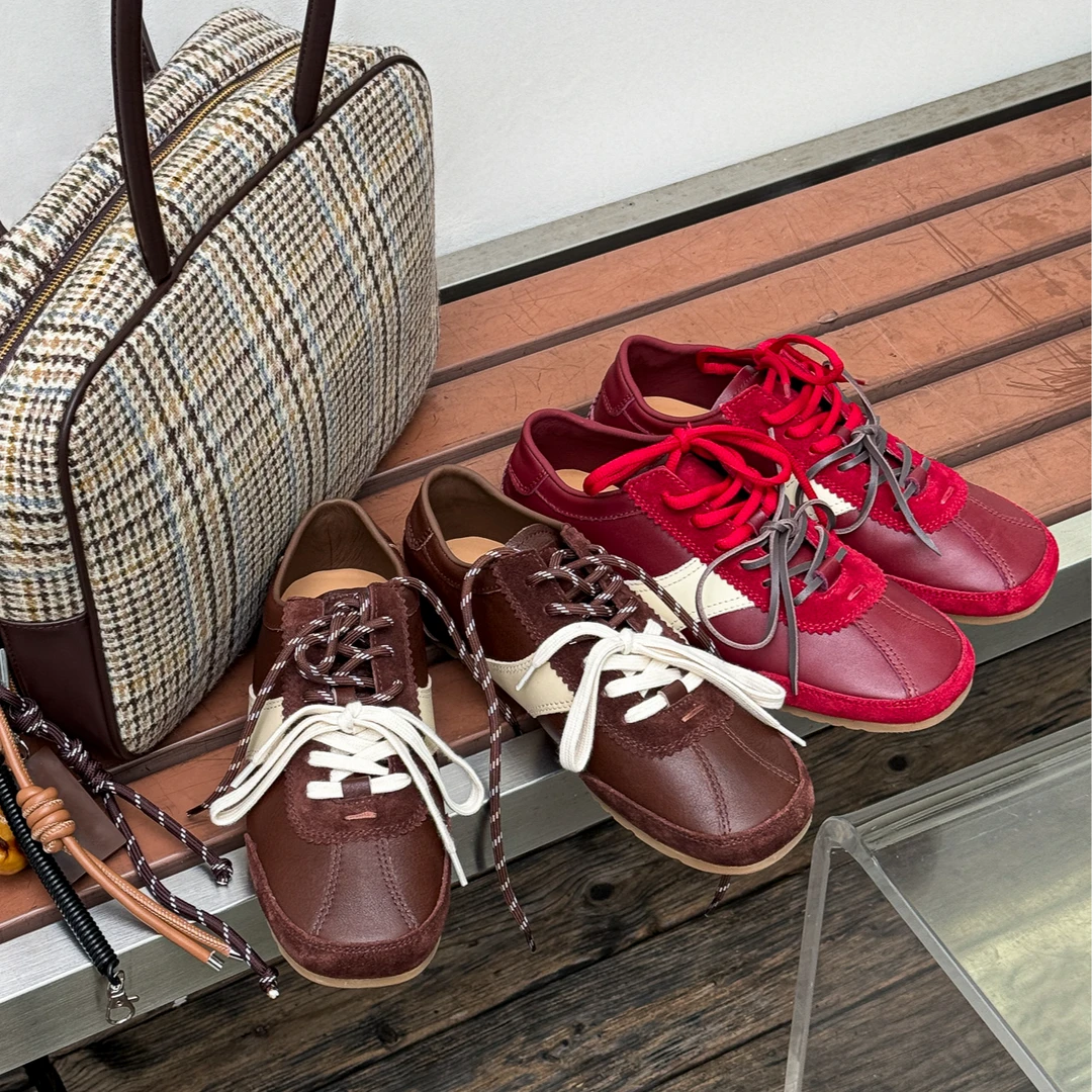 Q “方头拼色德训鞋” 休闲百搭双系带单鞋 YLLS40102