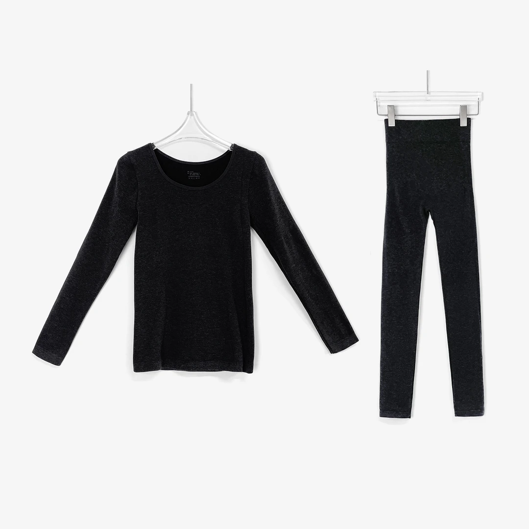 Q"塑形保暖衣"圆领修身显瘦秋衣套装 TX24704