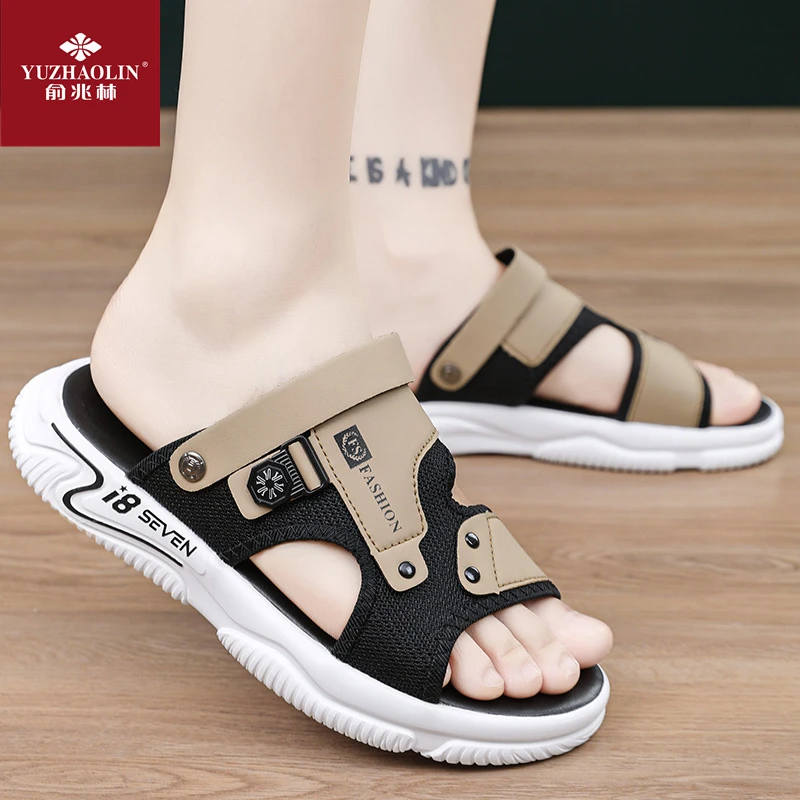 俞兆林男士凉鞋开车两用2024新款夏季踩屎感拖鞋沙滩外穿凉拖潮流