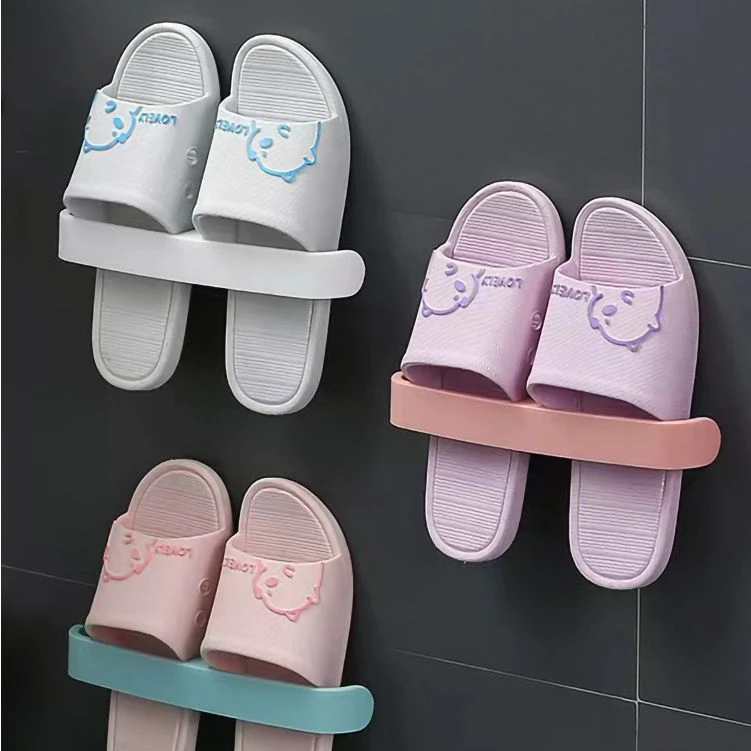 浴室免打孔拖鞋架卫生间壁挂式沥水置物架简易门口拖鞋收纳架神器