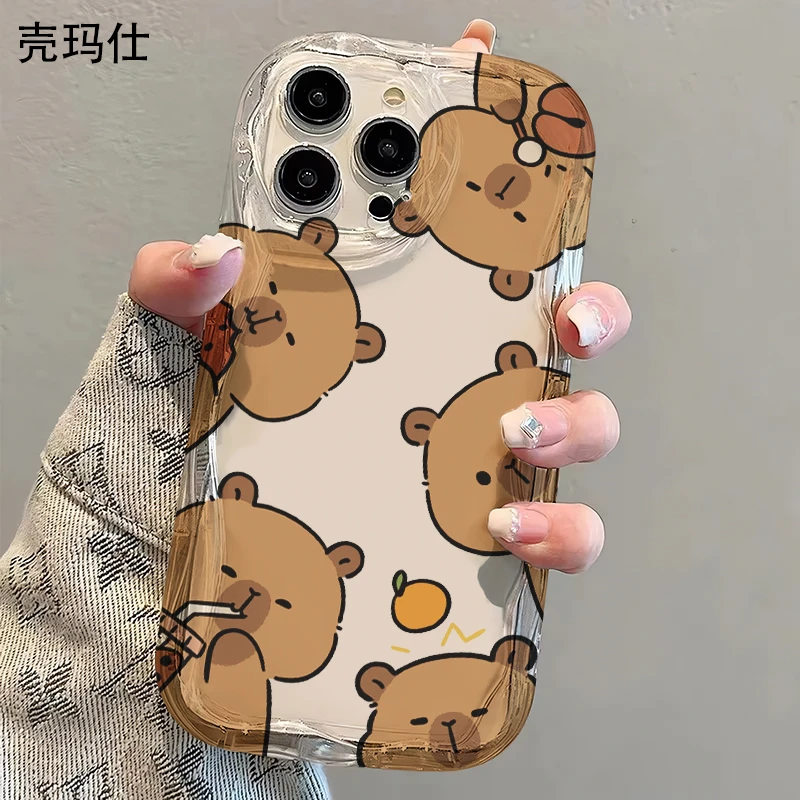 壳玛仕卡皮巴拉适用苹果15promax手机壳13软壳iPhone14/12新11/xr