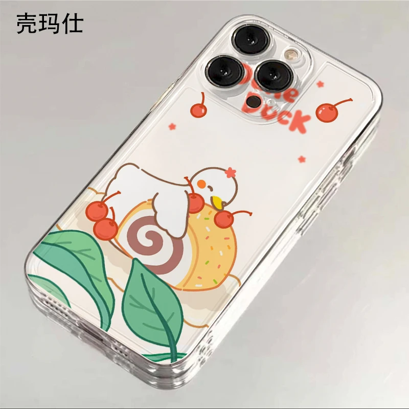 壳玛仕樱桃蛋糕适用iphone15苹果13手机壳14promax透明12xr/x11软