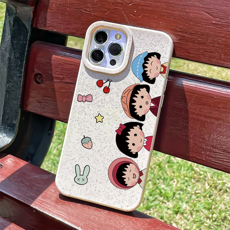 壳玛仕可爱小丸子适用于iPhone15/14Promax手机壳苹果11/13小麦12