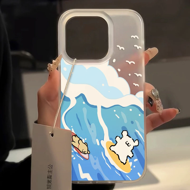 冲浪狗狗iphone15苹果14/13promax手机壳11软壳6s/7/8p卡通12xs新