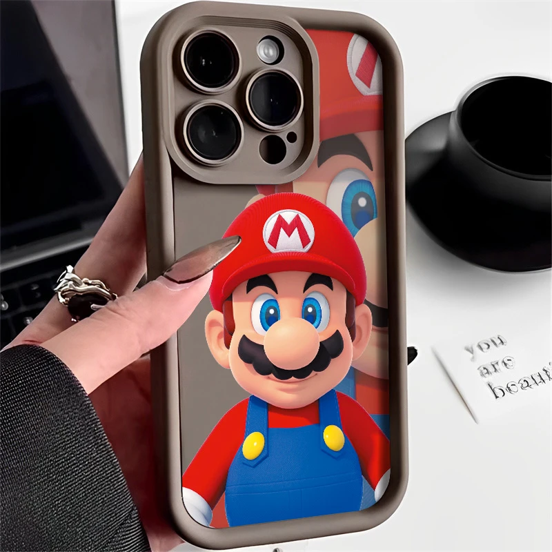 超级马里奥适用苹果15/14手机壳iPhone14promax软胶13pro12/11/xr