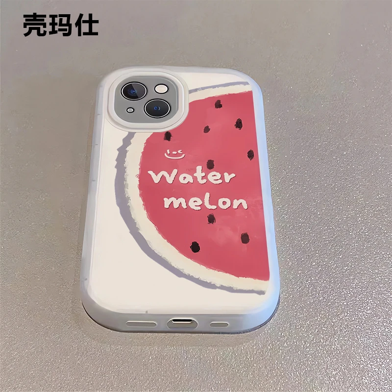 壳玛仕夏日西瓜适用iphone15苹果手机壳14promax软13磨砂11xr新12