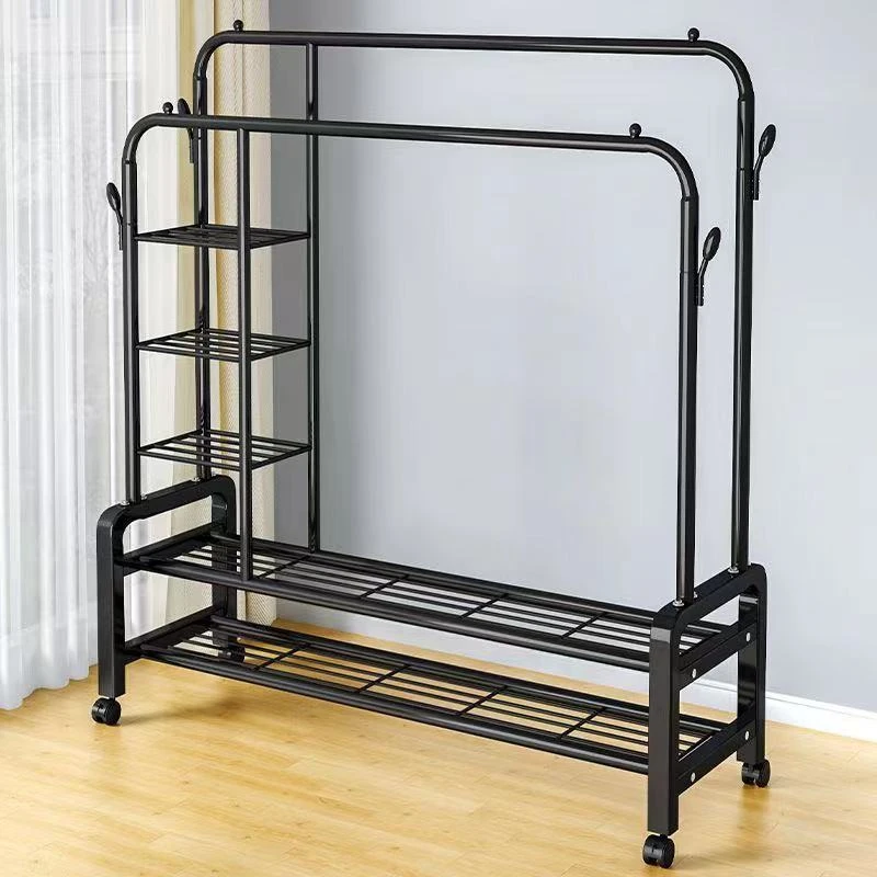 加粗晾衣架落地式室内挂衣架出租屋晒被子阳台家用防滑晒衣架衣挂