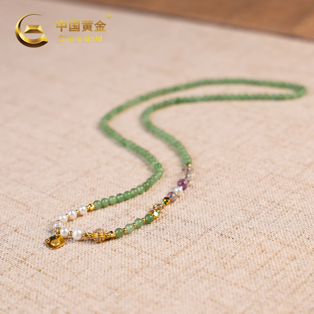 【中国黄金】卿羽 | 和田玉*项链*S925银镶嵌-X547-格