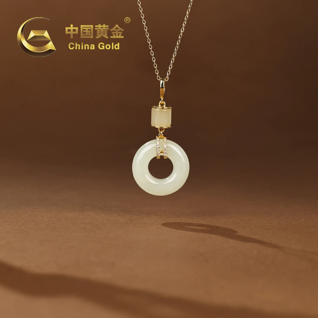 【中国黄金】洛颖 | 和田玉*耳饰*S925银镶嵌-D6409-安