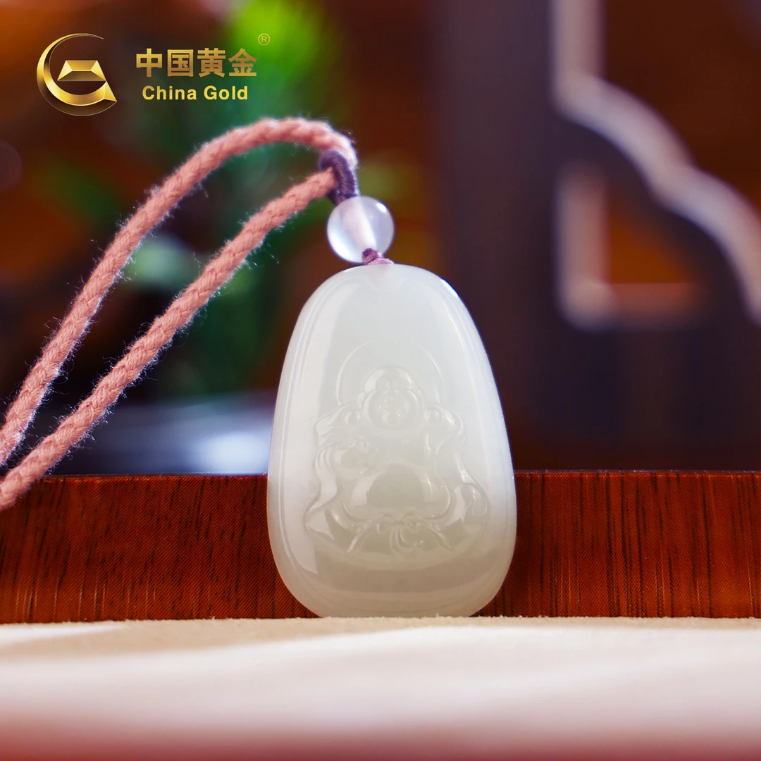 【中国黄金】悦君兮 | 和田玉*项饰*S925银镶嵌-D3609+X559-Y