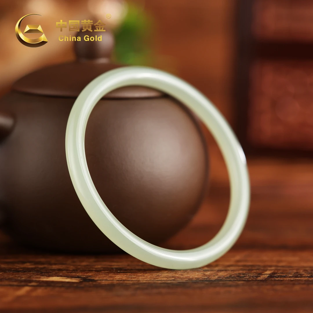 【中国黄金】长琉 | 和田玉*手镯*未镶嵌-SZ261-柚