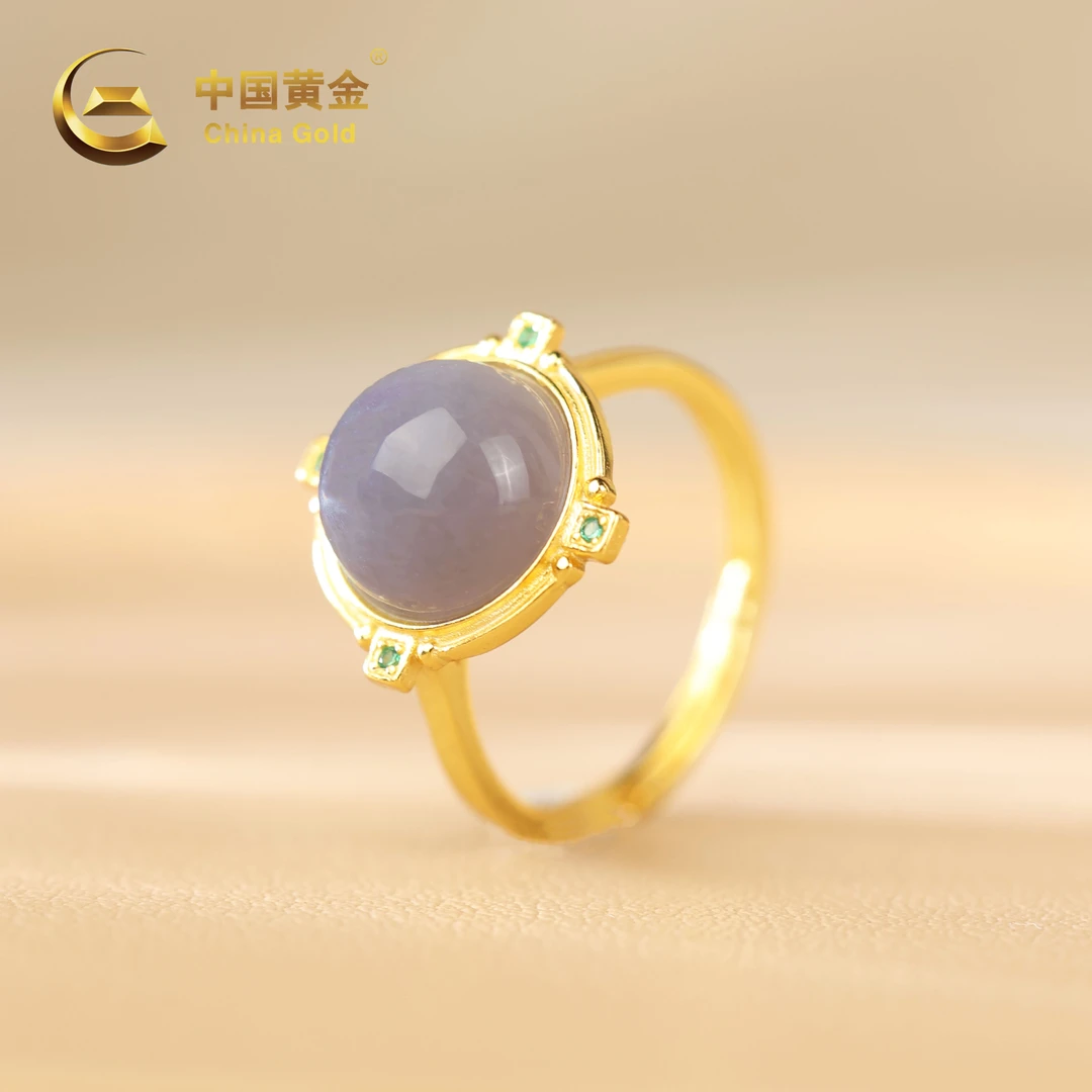 【中国黄金】雾隐 | 和田玉*戒指*S925银镶嵌-J652-Y