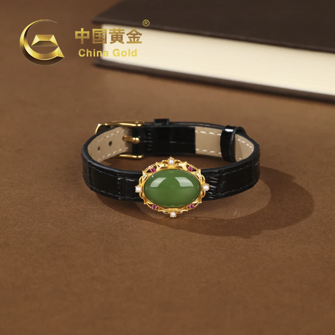 【中国黄金】翠涵 | 和田玉*手表*18K金镶嵌-S1276-Y