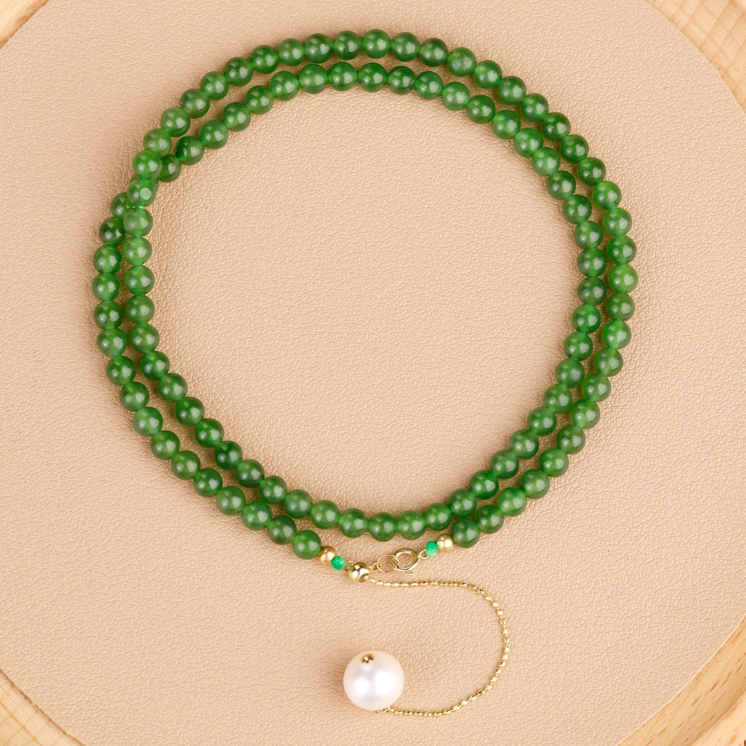 【中国黄金】灵珂 | 和田玉*项链*18k金镶嵌-X511-Y