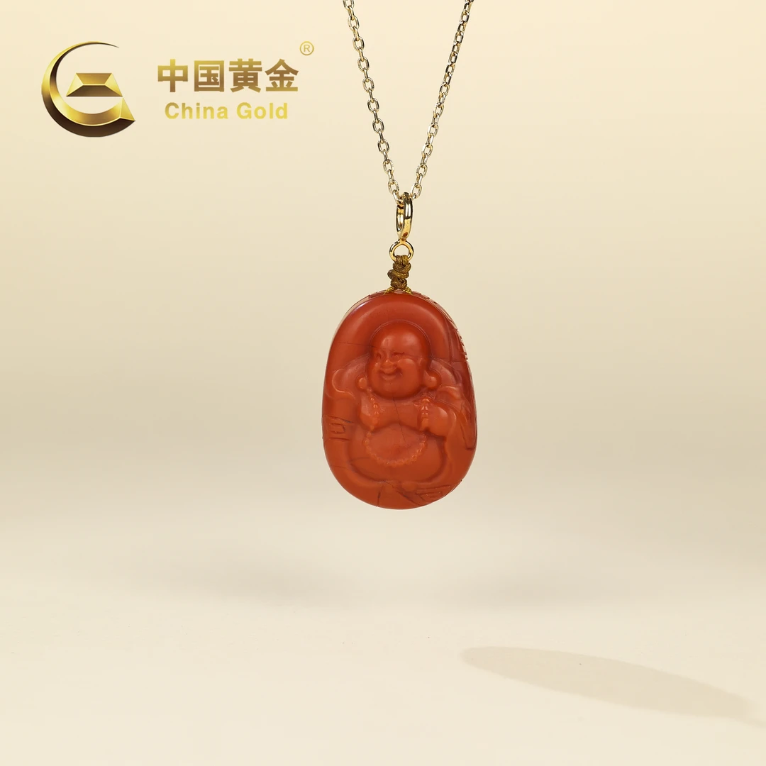 【中国黄金】迎松 | 南红*吊坠*S925银镶嵌-D6637-Y