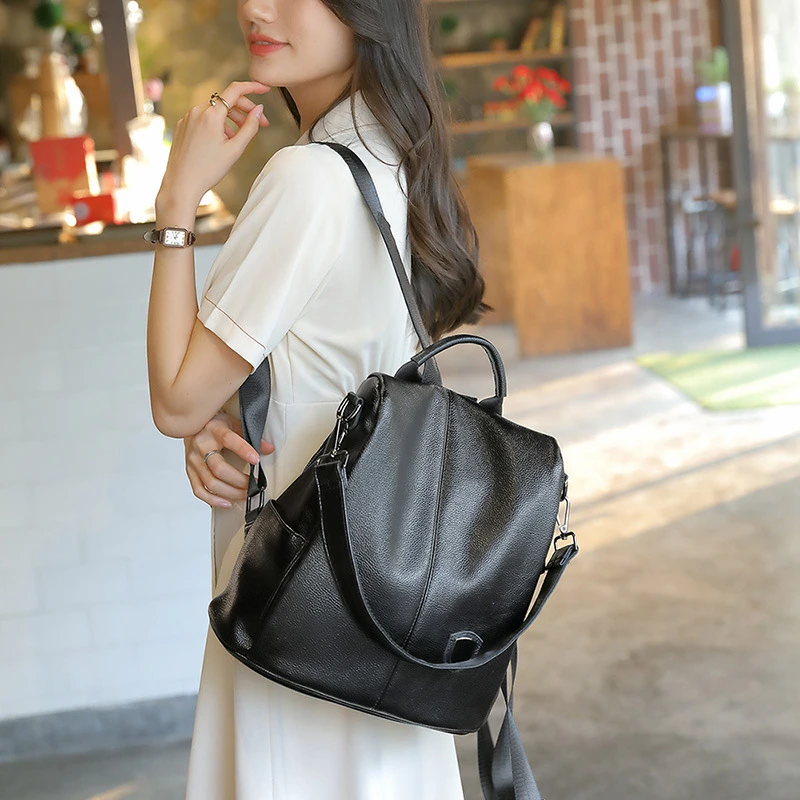 2023双肩包女新款潮版潮流百搭时尚多功能简约防盗旅行女士背包
