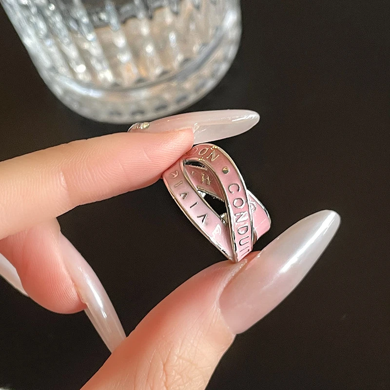 [三圈土星】粉色小众设计ins冷淡风高级感戒指GP837