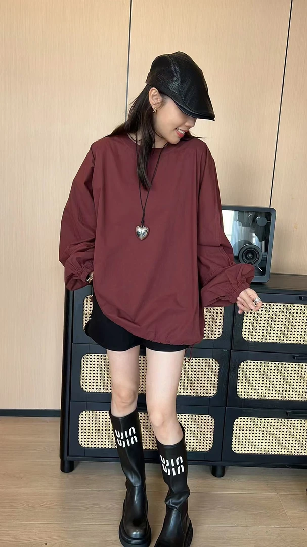 二姐的宝藏设计感小众宽松套头衬衫休闲显瘦百搭长袖上衣#24267