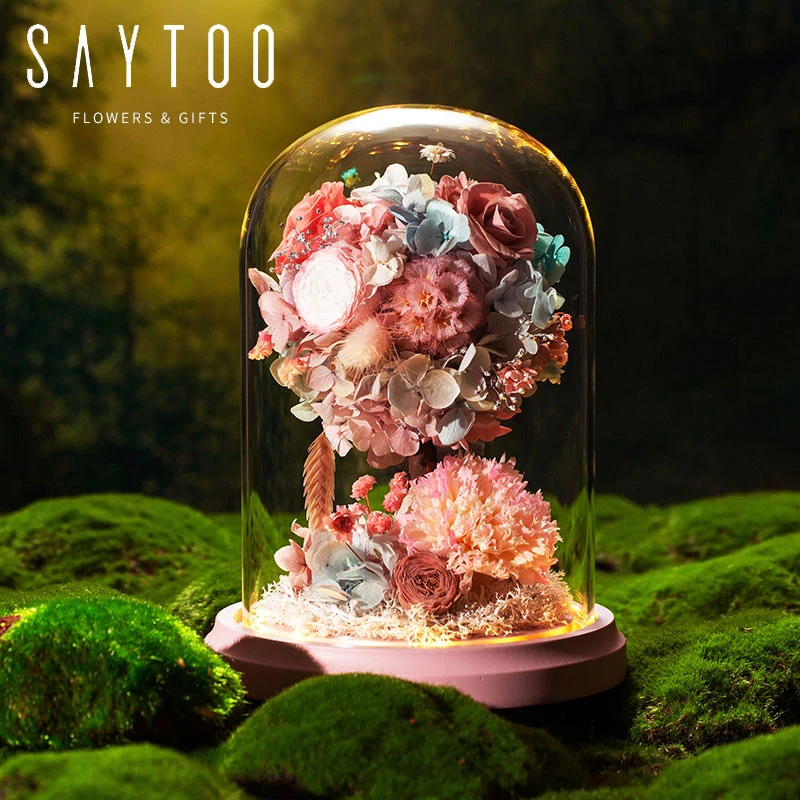 星韬永生花干花摆件生日礼物七夕情人节母亲节礼盒送长辈送朋友女