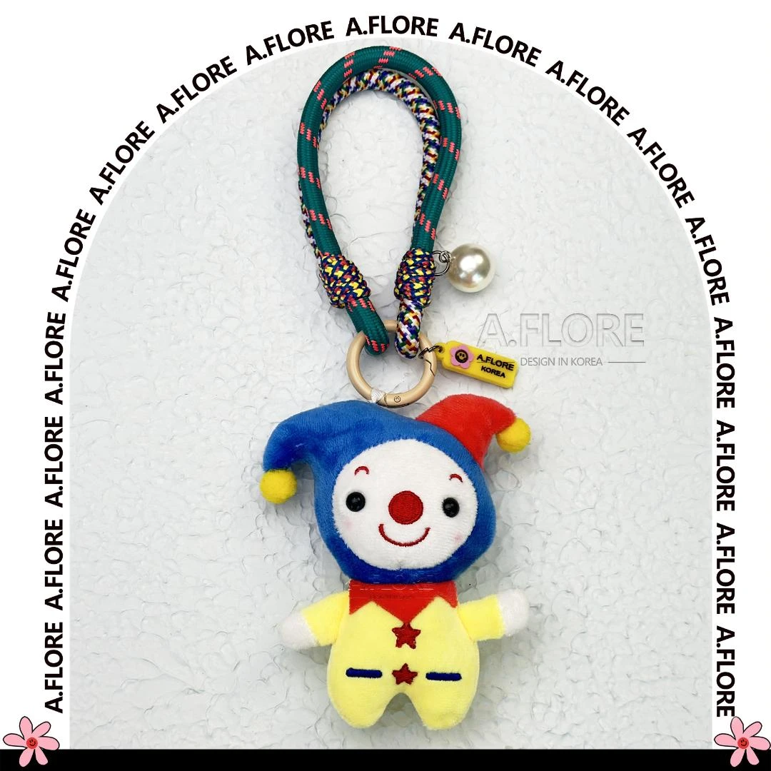 A.FLORE韩国原创手工可爱包包挂件挂饰红蓝帽子mini小丑