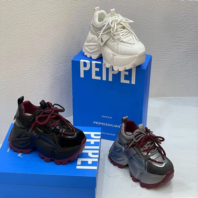 【烛影摇红】10-12CM厚底ins风2024增高潮鞋女鞋松糕老爹鞋8790-12