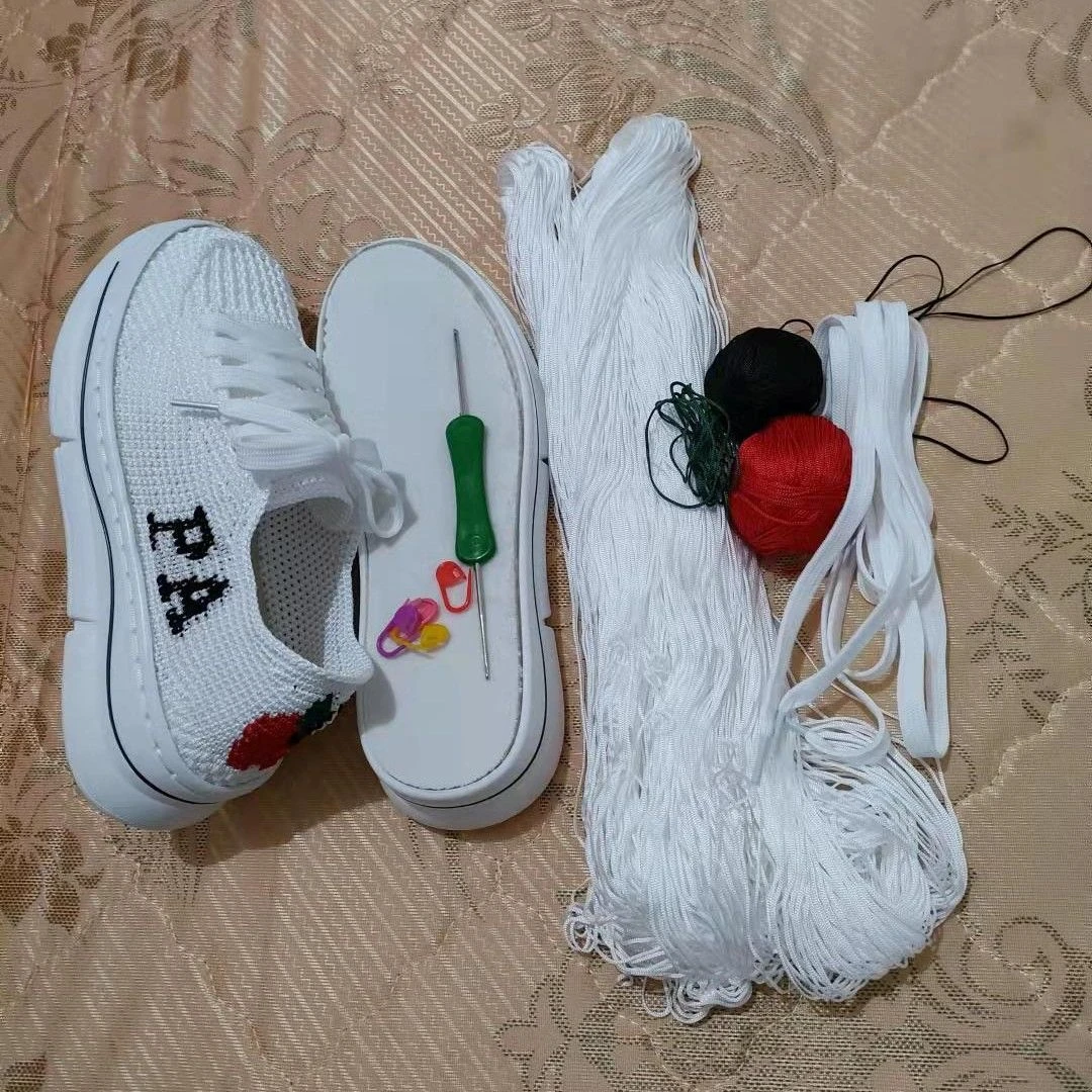苹果运动鞋材料包(不是成品;是钩织材料;送教程)