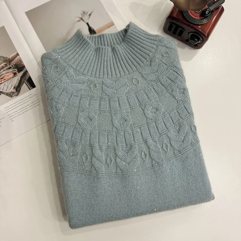 B1048长袖上衣针织毛衣上衣女