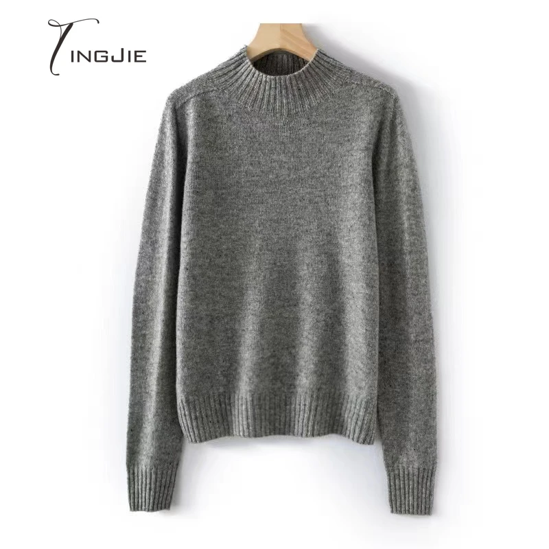 100%羊毛/B205/一线成衣高品质羊毛长袖上衣针织毛衣打底上衣女