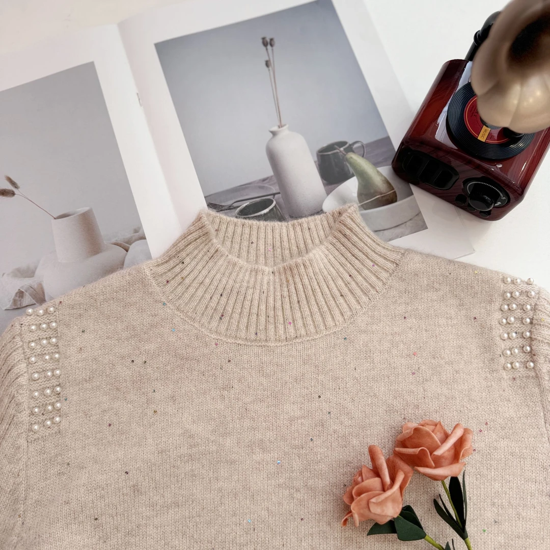 【镇店之宝】热卖爆款加厚半高领秋冬套头打底百搭针织衫上衣B790