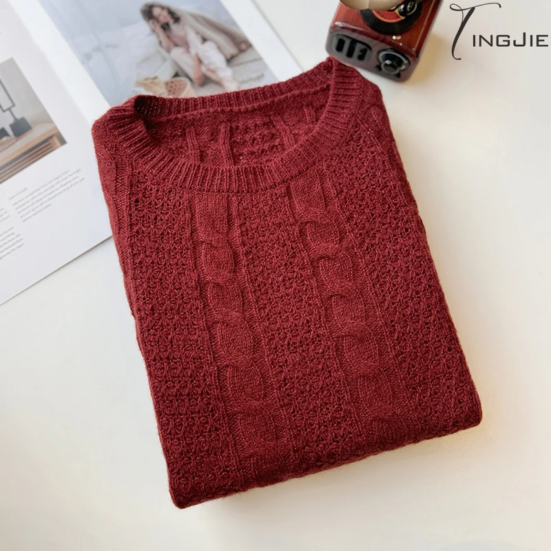 B1227长袖上衣针织毛衣上衣女