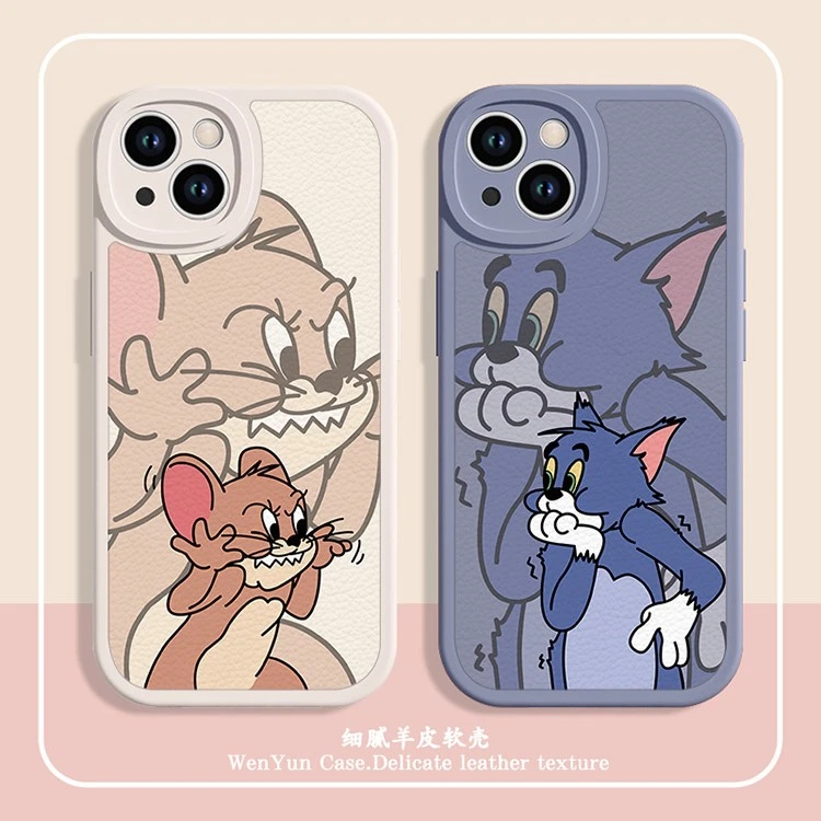 适用苹果15/华为/小米/oppo/vivo卡通搞笑汤姆杰瑞情侣防摔手机壳