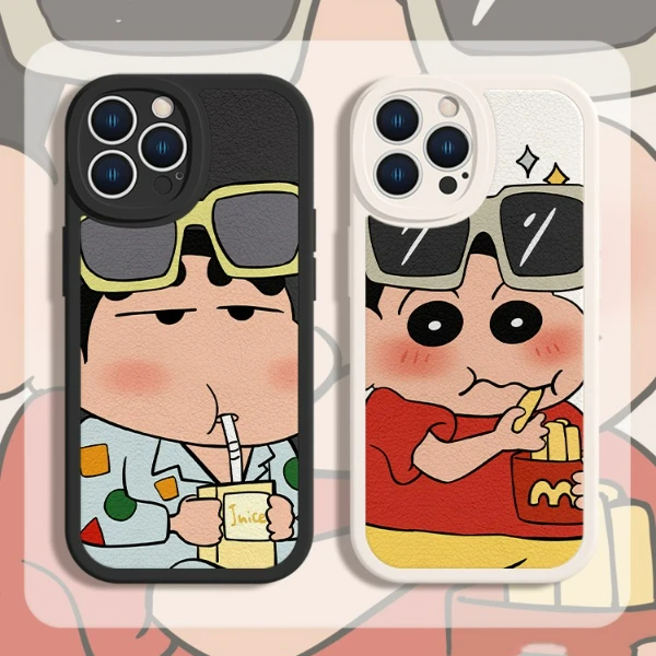 适用苹果17/华为/小米/oppo/vivo卡通趣味蜡笔小新网红防摔手机壳